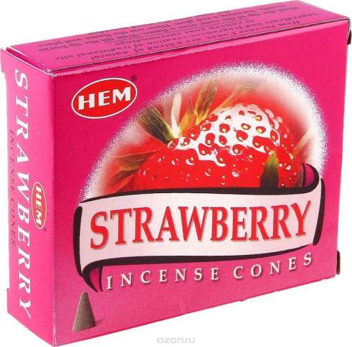Ароматические конусы Клубника ХЕМ (Incense Strawberry HEM), 10шт