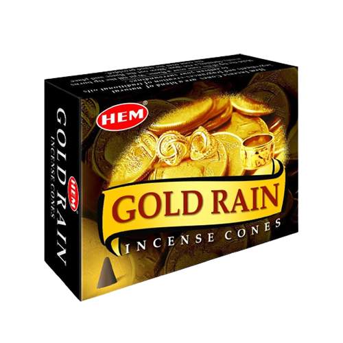 Ароматические конусы Золотой дождь ХЕМ (Incense Gold Rain HEM), 10шт