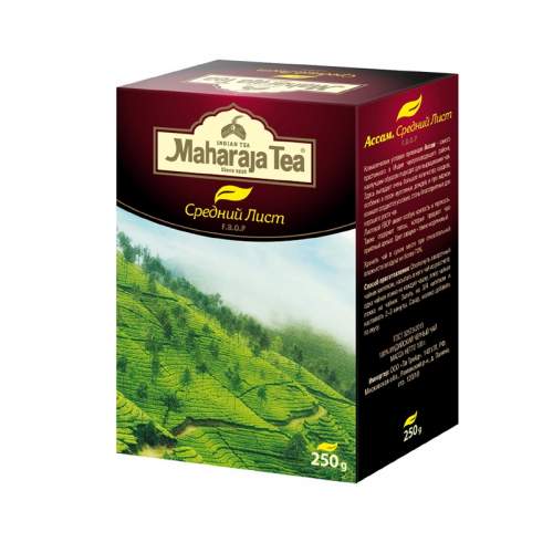 Чай черный байховый Ассам Средний лист Махараджа (Maharaja Tea Assam Medium Leaf), 250г