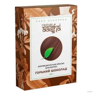 Аюрведическая краска для волос "Горький Шоколад" Ааша (Aasha Herbals), 100г