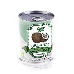 Органическое кокосовое молоко Филиппины 17-19% Ая (Organic Coconut Milk Ahya), 400мл