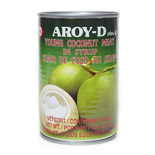 Мякоть молодого кокоса в сиропе AROY-D (Pulp of young coconut in syrup AROY-D), 425г