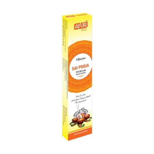 Ароматические палочки Сай Пуджа Премиум Масала Аюр Плюс, 18г (Ayur Plus Sai Pooja Premium Masala Incense), 12шт