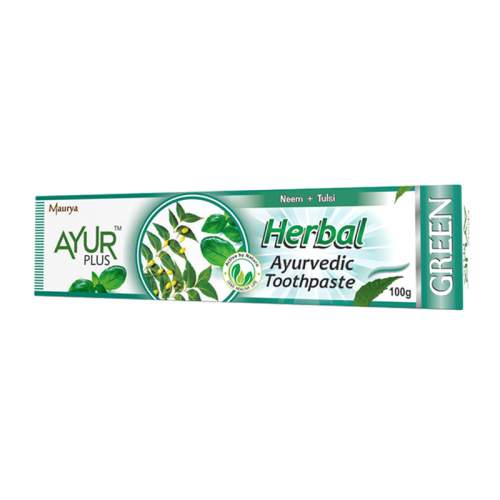 Аюрведическая зубная паста с нимом и тулси Аюр Плюс (Ayur Plus Herbal Green), 100г