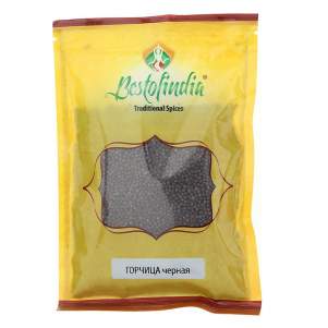Горчица чёрная Бестофиндия Bestofindia Mustard Seeds Brassica nigra 100г