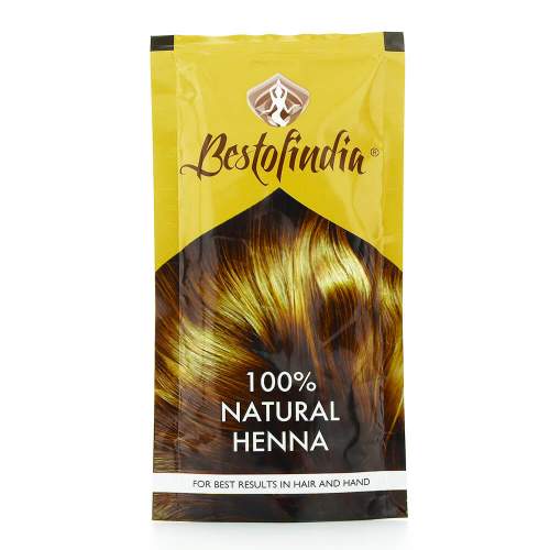 Хна для волос индийская натуральная Бестофиндия (100% Natural Henna Bestofindia), 100г