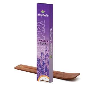 Ароматические палочки длительного тления Лаванда Премиум Бестофиндия (Lavender Premium Incense Sticks Bestofindia), 20шт + подставка