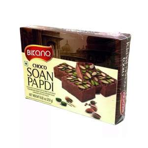 Шоколадные воздушные индийские сладости Соан Папди Бикано (Bikano Soan Papdi Chocolate), 250г