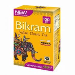 Чай индийский классический среднелистовой Бикрам (Tea Bikram Medium Leaf TGBOP), 100г + чайная ложка