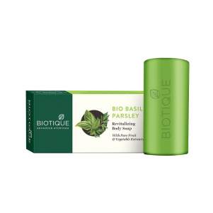 Мыло для тела Биотик Био Базилик и Петрушка (Biotique Bio Basil&Parsley Revitalizing Body Soap), 150г