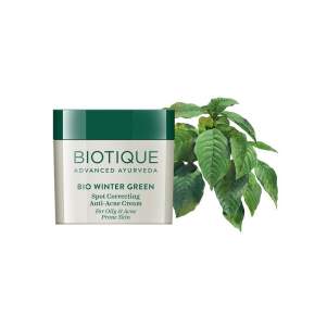 Крем для лица против акне Биотик Био Грушанка (Biotique Bio Winter Green Anti-Acne Cream), 15г