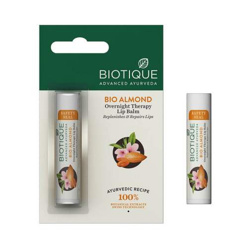 Бальзам для губ ночной Биотик Био Миндальное Масло (Biotique Bio Almond Overnight Therapy Lip Balm ), 5г