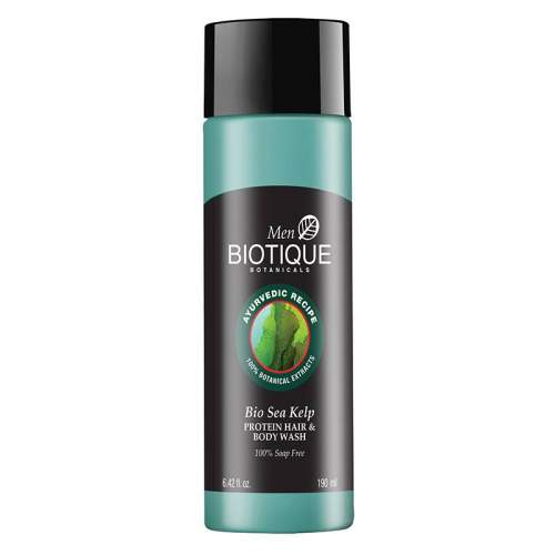 Гель для душа + шампунь Биотик Био Водоросли (Biotique Bio Sea Kelp Protein Hair&Body Wash 100% Soap Free), 190мл