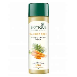 Масло для тела после душа Биотик Био Морковь (Biotique Bio Carrot Seed Anti-Aging After-Bath Body Oil), 120мл