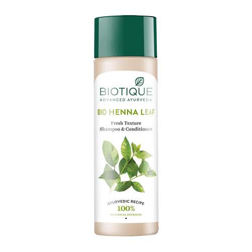 Шампунь-кондиционер Биотик Био Хна (Biotique Bio Henna Leaf Fresh Texture Cleanser Shampoo&Conditioner With Color), 190мл