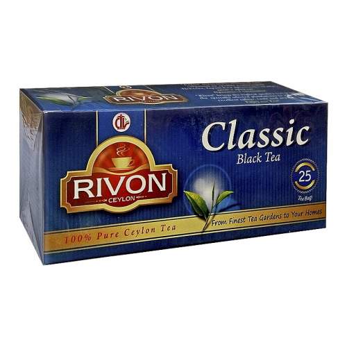 Чай цейлонский чёрный Классик Ривон (Rivon Ceylon Classic Black Tea From Finest Tea Gardens To Your Homes), 25шт