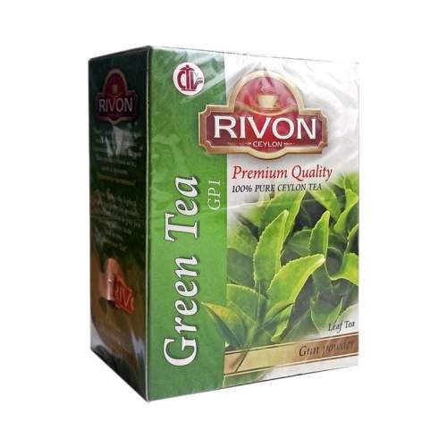 Чай цейлонский зелёный премиум-качества Ганпаудер Ривон (Rivon Ceylon Premium Quality Gun Powder Green Tea), 100г