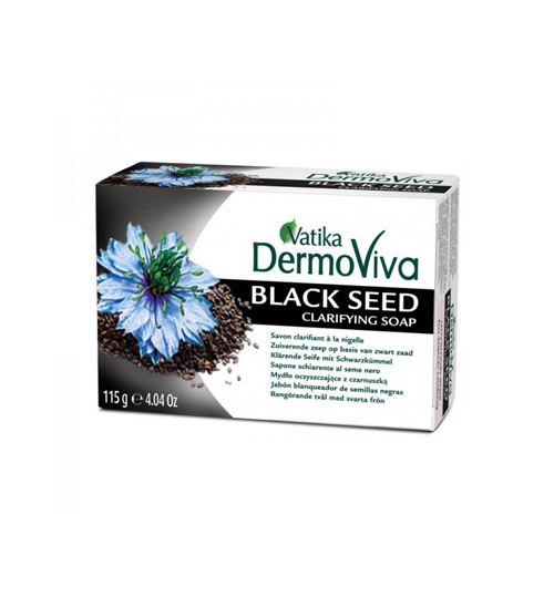 Очищающее мыло с семенами черного тмина Дабур Ватика Дермовива (Dabur Vatika DermoViva Black Seed Clarifying Soap), 115г