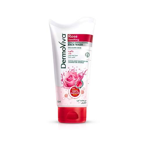 Успокаивающий гель для умывания Роза Дабур Дермовива (Dabur Dermoviva Rose Soothing Daily Exfoliating Face wash), 150мл