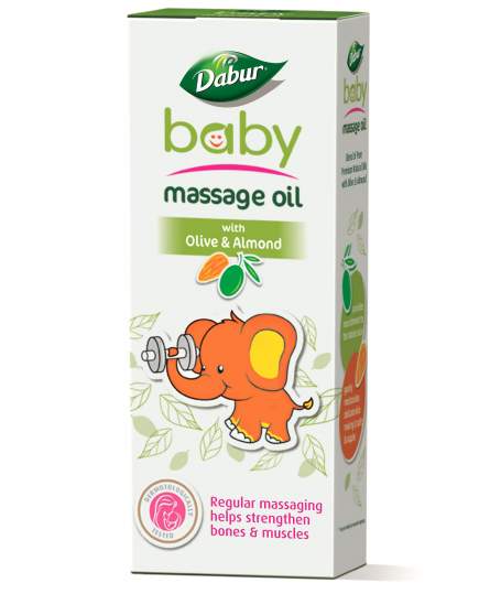Массажное масло для детей с миндалем и оливками Дабур (Dabur Baby Massage Oil with Olive&Almond), 100мл
