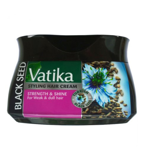 Крем для укладки волос "Сила и Блеск" с семенами черного тмина Дабур Ватика (Dabur Vatika Black Seed Styling Hair Cream Strong&Shiny), 140мл