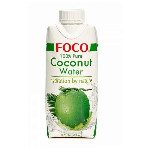 Кокосовая вода натуральная без сахара FOCO (coconut water FOCO), 330мл