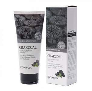 Пенка для умывания с черным углем ФудаХолик (FoodaHolic Charcoal Daily Purifying Foam Cleansing), 180мл