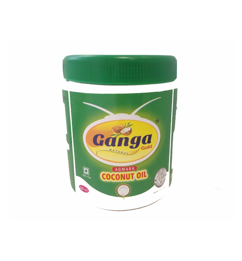 Пищевое кокосовое масло Ганга Голд (Ganga Gold Natural Coconut Oil), 500мл