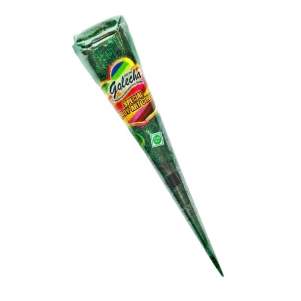 Зелёная хна с блёстками для мехенди в конусе Голеча (Golecha Glitter Henna Cone), 25мл