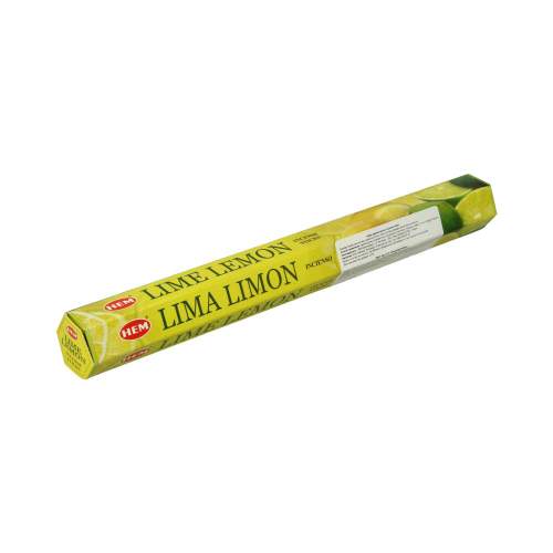 Аромапалочки Лайм Лимон ХЕМ (Incense HEM Lime Lemon), 20шт