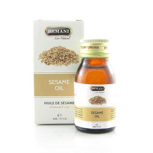 Кунжутное масло натуральное холодного отжима Хемани  (Sesame Oil Hemani), 30мл