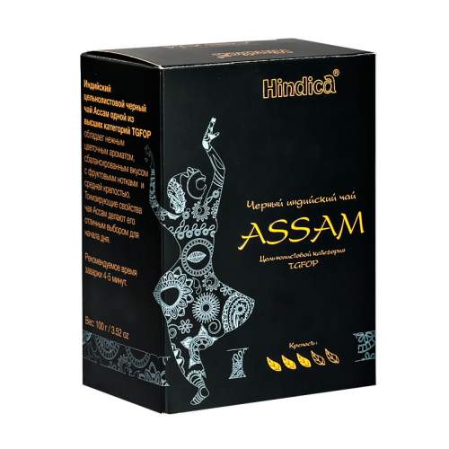 Чай индийский чёрный Ассам Хиндика (Hindica Assam TGFOP), 100г