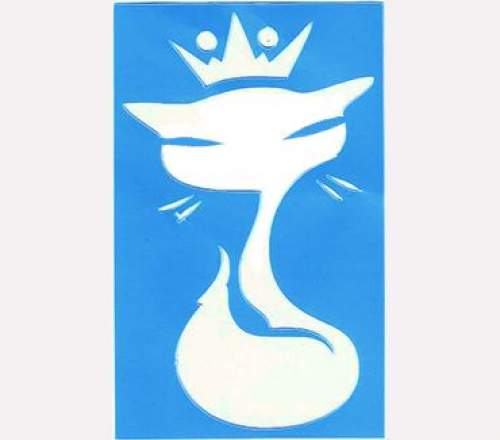 Многоразовый трафарет для мехенди Кот-14