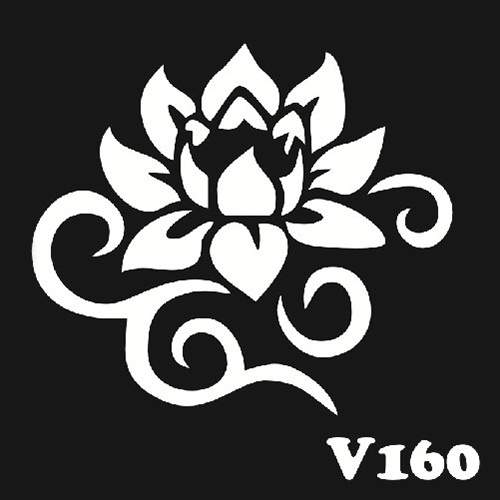 Многоразовый трафарет для мехенди V160