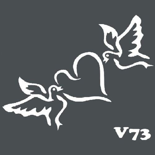 Многоразовый трафарет для мехенди V73