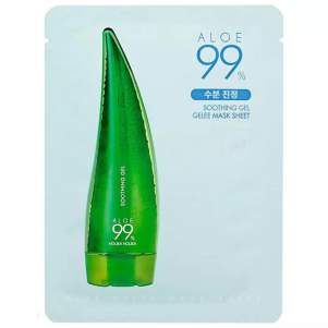  Тканевая маска для лица Aloe 99% Холика Холика (Holika Holika Aloe 99% Soothing Gel Jelly Mask ), 23мл