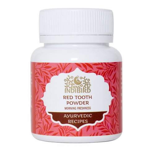 Зубной порошок красный Утренняя Свежесть Индиберд (Indibird Red Tooth Powder), 50г
