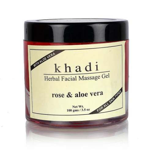 Массажный Гидрогель для лица Роза и Алоэ вера Кхади (Khadi natural Rose & Aloevera Facial Massage Gel), 100г