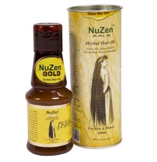 Лечебное травяное масло для роста волос НуЗен Голд (NuZen Gold Herbal Hair Oil), 100мл