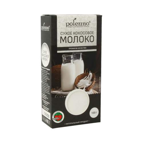 Сухое кокосовое молоко Полеззно (Polezzno), 100г