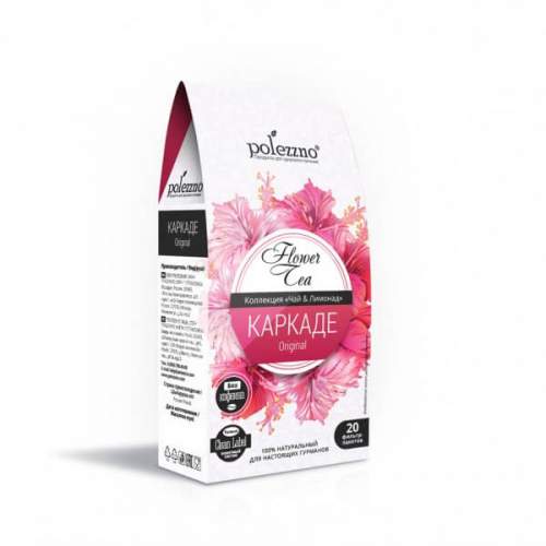 Напиток Каркаде Полеззно (Flower Tea Polezzno), 20 фильтр-пакетов 