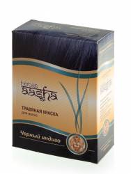 Травяная краска для волос "Черный Индиго" Ааша (Aasha Herbals), 60г