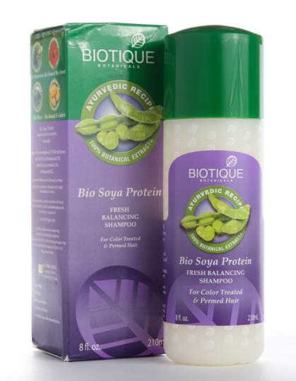 Шампунь для окрашенных волос и волос с химической завивкой Биотик Био Соя (Biotique Bio Soya Protein Fresh Balancing Shampoo), 120мл