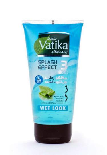 Гель для укладки волос "Мокрый эффект" Дабур Ватика (Dabur Vatika Splash Effect Wet Look Styling Gel), 150мл