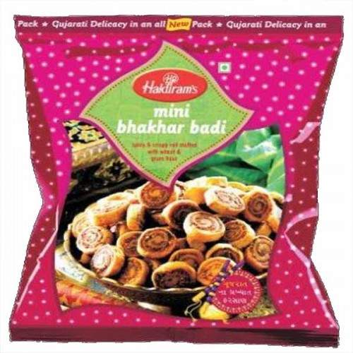 Булочки Халдирамс Мини Бакар Бади (Haldiram's Mini Bhakhar Badi Spicy&Crispy Roll Stuffed With Wheat&Chickpeas Flour), 200г