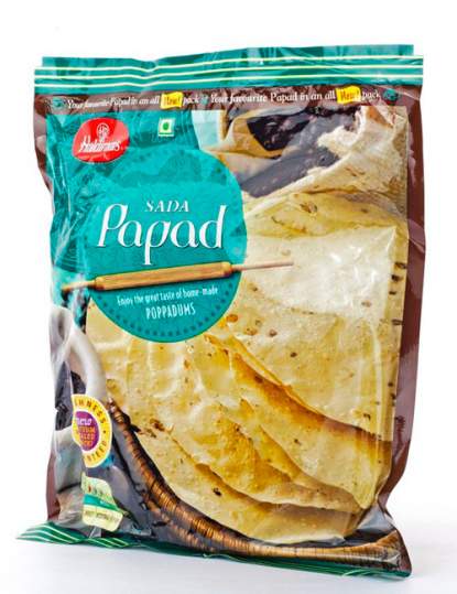 Лепёшки Халдирамс Сада Папад (Haldiram's Sada Papad), 200г