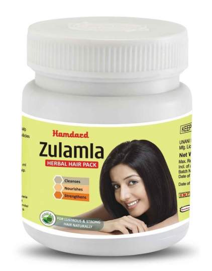 Укрепляющая маска для волос Зуламла Хамдард (Hamdard Zulamla Herbal Hair Pack), 200г