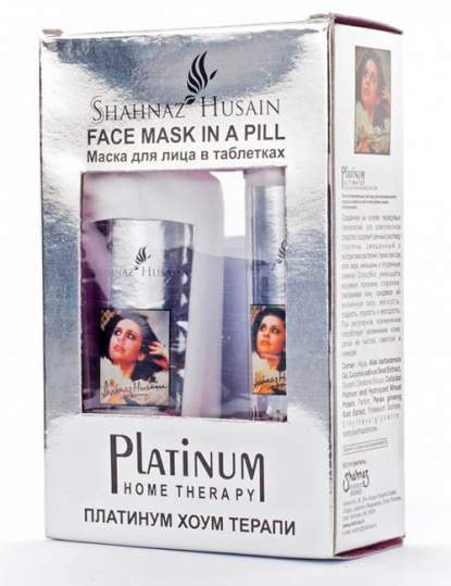 Антивозрастная маска для лица в таблетках Платинум Хоум Терапи Шахназ Хусейн (Shahnaz Husain Face Mask In A Pill Platinum Home Therapy), 100мл