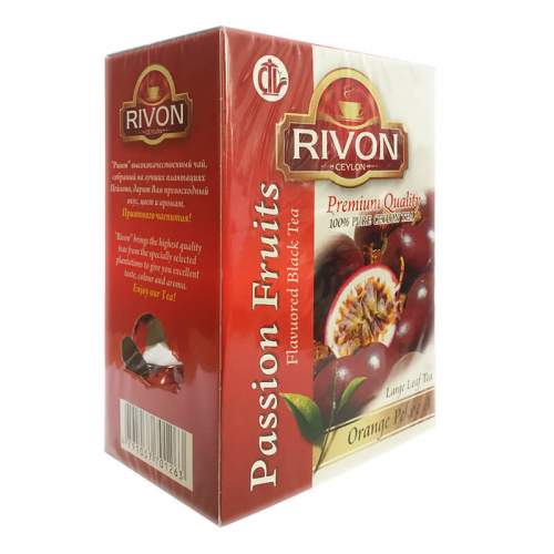 Чай черный премиум-качества Плод страсти Ривон (Rivon Ceylon Passion Fruits Black Tea), 100г