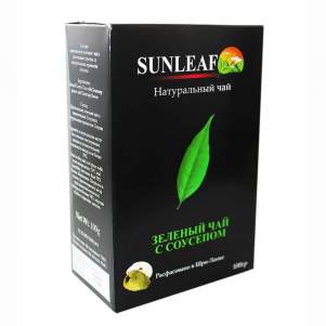 Чай зелёный листовой с саусепом Санлиф  (Sunleaf Green Tea Soursoup), 100г